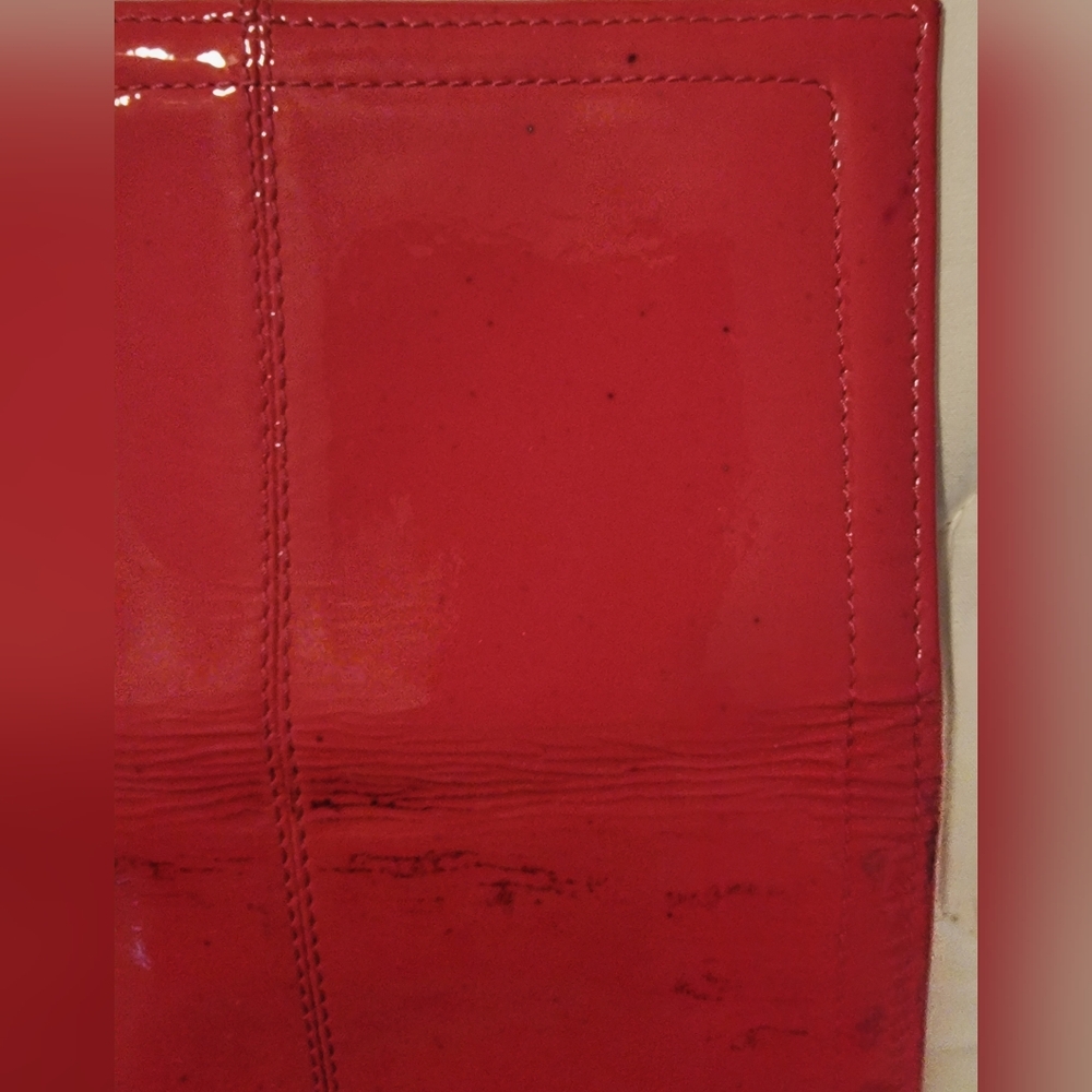 Brighton Bright Pink Leather Clutch with Silver Button - Picture 4 of 11